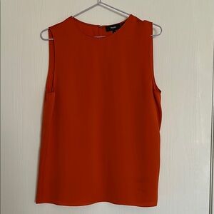 Theory Orange Blouse Top